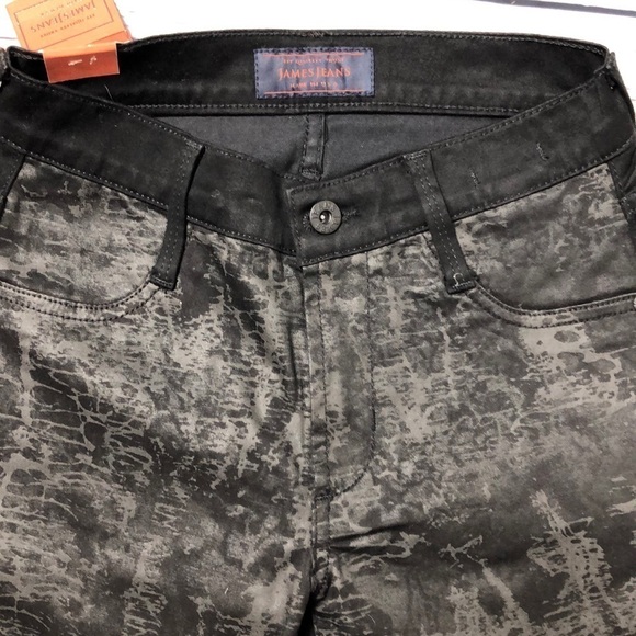 James Jeans twiggy flip side legging SZ 25 Grey Black - Picture 5 of 7